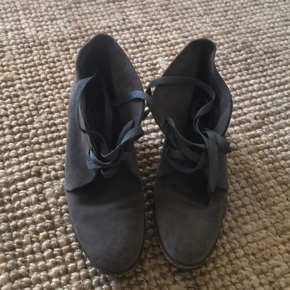 J Crew wedge suede booties